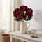 2-Pack: Burgundy Hydrangea Bush with 7 Silk Flowers, Floral Home by Artificial Flowers